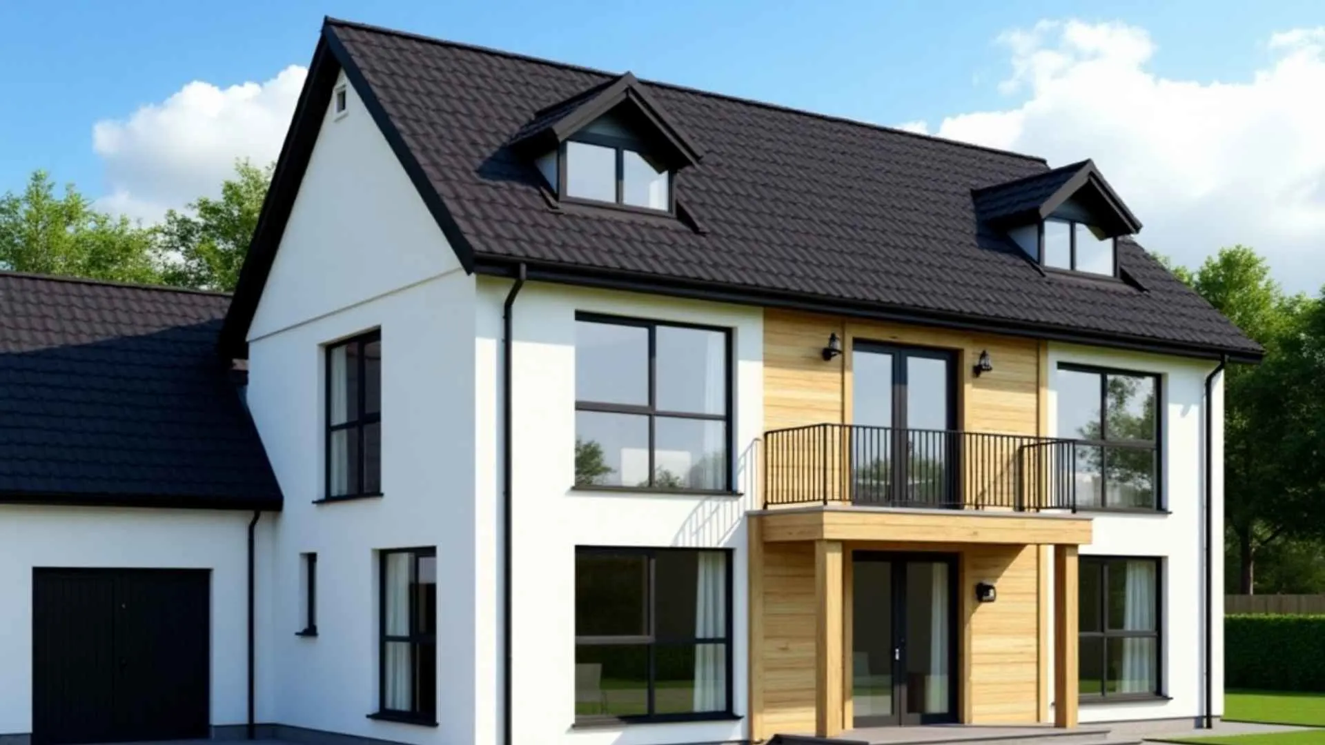Modern house exterior rendering